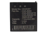 Battery for Panasonic DMC-FX7K CGA-S004, CGA-S004A, CGA-S004A-1B, CGA-S004E-1B, 