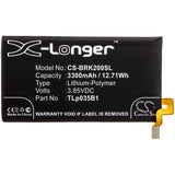 Battery for Blackberry BBF100-8 TLp035B1 3.85V Li-Polymer 3300mAh / 12.71Wh