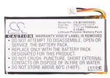 Battery for Bushnell Yardage Pro XGC Plus H603759-1S1P 3.7V Li-Polymer 1500mAh /