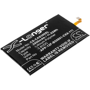 Battery for CAT S30 APP-12F-B55951-CXX-111 3.8V Li-Polymer 2900mAh / 11.02Wh