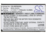 Battery for Doro Liberto 825 BDA-2000A 3.7V Li-ion 1700mAh / 6.29Wh