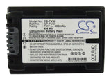 Battery for Sony DCR-SX63 NP-FV50 7.4V Li-ion 600mAh