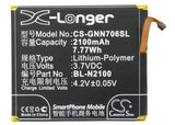 Battery for GIONEE GN706 BL-N2100 3.7V Li-Polymer 2100mAh / 7.77Wh