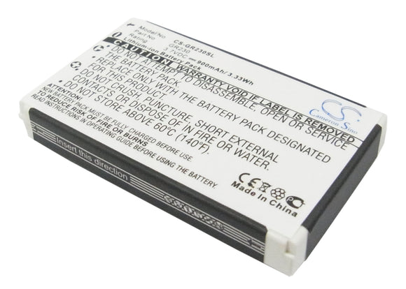 Battery for Holux GR-230 GPS Receiver 3.7V Li-ion 900mAh / 3.33 Wh