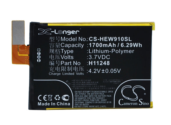 Battery for Haier HW-W910 H11248 3.7V Li-Polymer 1700mAh / 6.29Wh