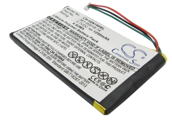 Battery for Garmin Nuvi 1690T 361-00019-14 3.7V Li-Polymer 1250mAh / 4.63Wh