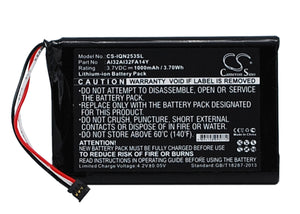 Battery for Garmin 010-01187-01 AI32AI32FA14Y 3.7V Li-ion 1000mAh / 3.70Wh