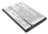 Battery for Alltel AS855 3.7V Li-ion 1200mAh / 4.44Wh