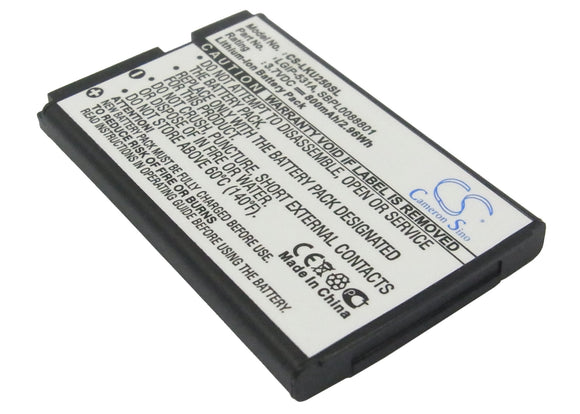 Battery for LG KG280 LGIP-531A, SBPL0088801 3.7V Li-ion 800mAh / 2.96Wh