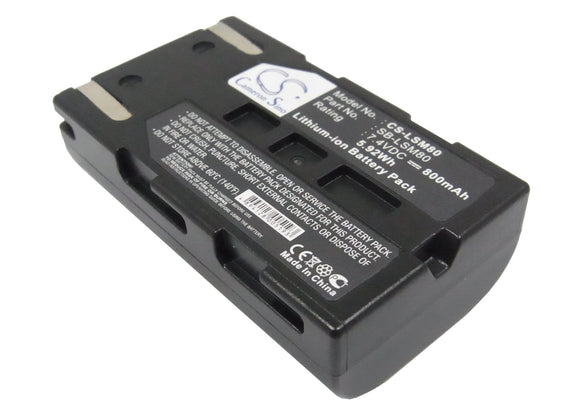 Battery for Samsung SC-DC164 SB-LSM80 7.4V Li-ion 800mAh