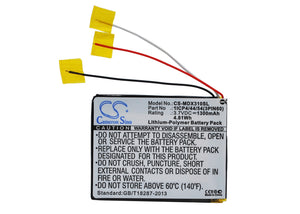 Battery for MODECOM MX3 HD 1ICP4-44-54(3PIN60 3.7V Li-Polymer 1300mAh / 4.81Wh