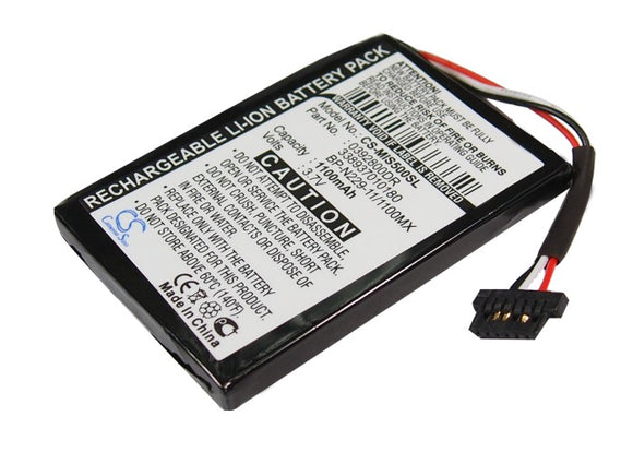 Battery for Mitac Mio Moov S556 0392800DR, 338937010180, BP-N229-11-1100MX 3.7V 