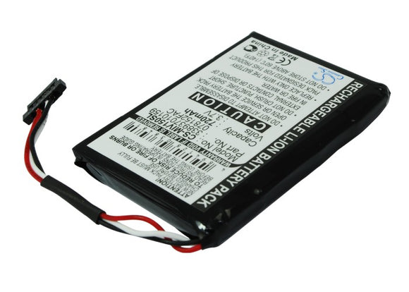 Battery for Mitac Mio Moov 150 078512FAC, 338937010159 3.7V Li-ion 720mAh