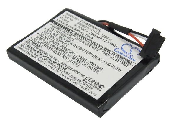 Battery for Mitac MIO 4190 338937010172, T300-3 3.7V Li-ion 750mAh / 2.78Wh