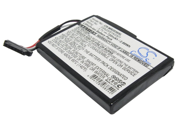 Battery for Magellan RoadMate 2035 03A22051K0301 3.7V Li-ion 720mAh