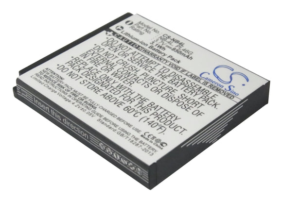 Battery for Canon PowerShot ELPH 100 HS NB-4L, PL46G 3.7V Li-ion 850mAh / 3.1Wh