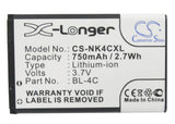 Battery for BBK V206 BK-BL-4C 3.7V Li-ion 750mAh / 2.78Wh