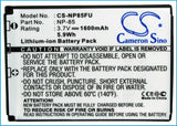 Battery for Fujifilm Finepix SL240 NP-85 3.7V Li-ion 1600mAh / 5.92Wh