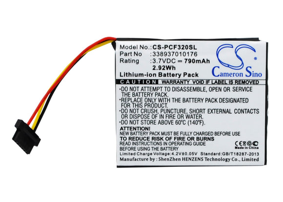 Battery for Pioneer AVIC-F AVIC-U 338937010176 3.7V Li-ion 790mAh / 2.92Wh