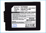 Battery for Panasonic Lumix DMC-FZ7BS BP-DC5 J, BP-DC5 U, CGA-S006, CGA-S006E, C