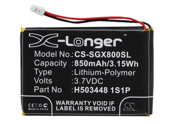 Battery for SkyGolf SkyCaddie Aire H503448 1S1P 3.7V Li-Polymer 850mAh / 3.15Wh