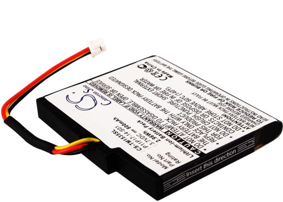 Battery for TomTom VIA 1500 P11P17-14-S01 3.7V Li-ion 800mAh / 2.96Wh