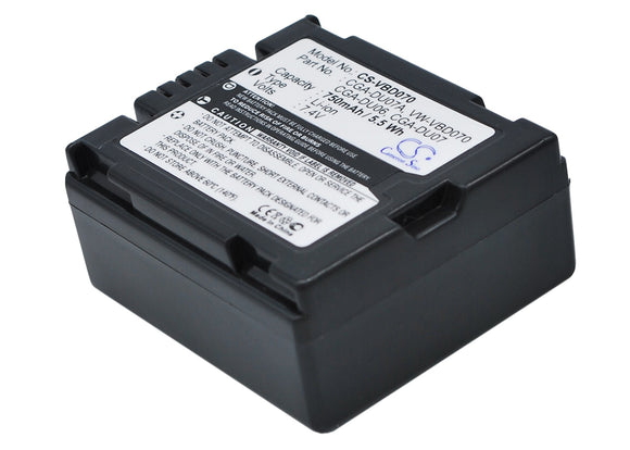 Battery for Panasonic VDR-D210 CGA-DU06, CGA-DU06A-1B, CGA-DU06S, CGA-DU07, CGA-