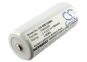 Battery for Welch-Allyn 617 78904585 2.4V Ni-CD 750mAh / 1.80Wh