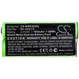 Battery for Waterpik Sensonic Plus SR-3000E BK-4MCCE 2.4V Ni-MH 700mAh / 1.68Wh