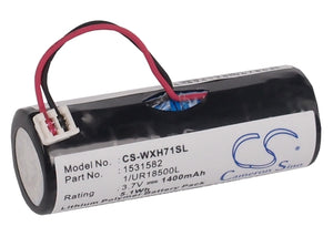 Battery for Wella Xpert HS75 1-UR18500L, 1531582 3.7V Li-ion 1400mAh / 5.18Wh