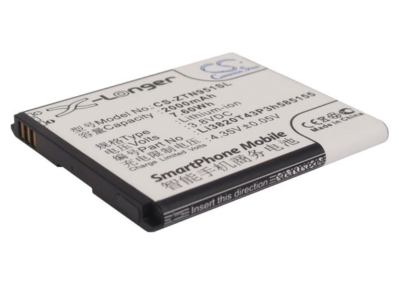 Battery for Cricket N9511 3.8V Li-ion 2000mAh / 7.60Wh